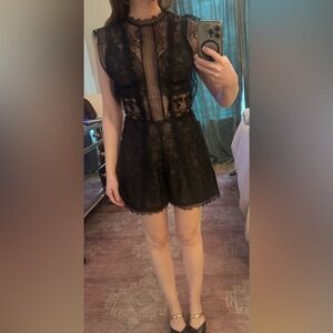 Alexis Black Lace romper